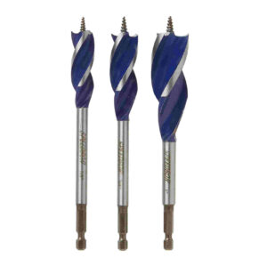 IRWIN 3041003 Speedbor 3pc Bit Set (5/8,3/4,1") Tapered Tri-flute 1/4" Hex Shank