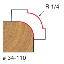 FREUD 34-110 1/4" Radius Rounding Over Bit - Image 2