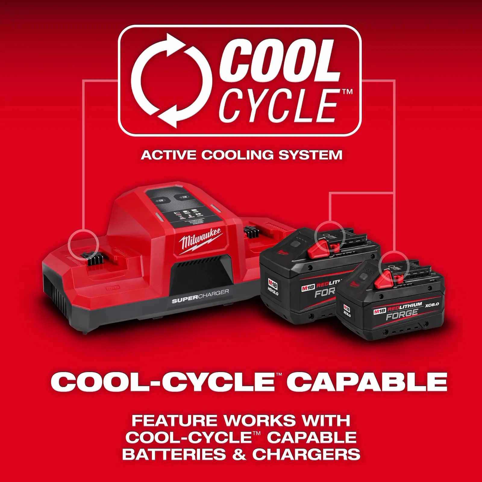 MILWAUKEE 48-11-1813 M18™ REDLITHIUM™ FORGE™ HD12.0 Battery Pack - Image 8