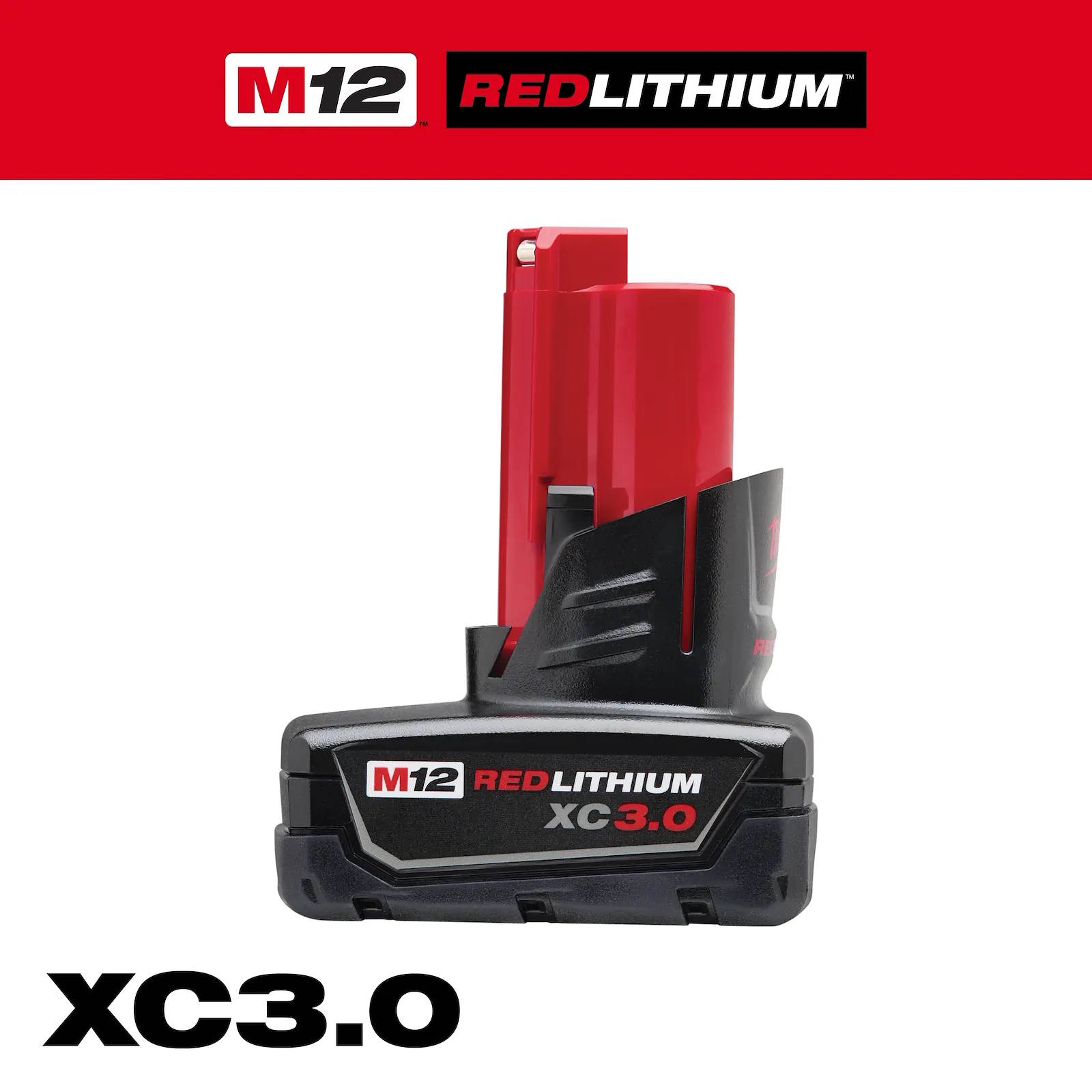 MILWAUKEE 48-11-2402 M12 RedLithium 3.0Ah Battery Pack - Image 2
