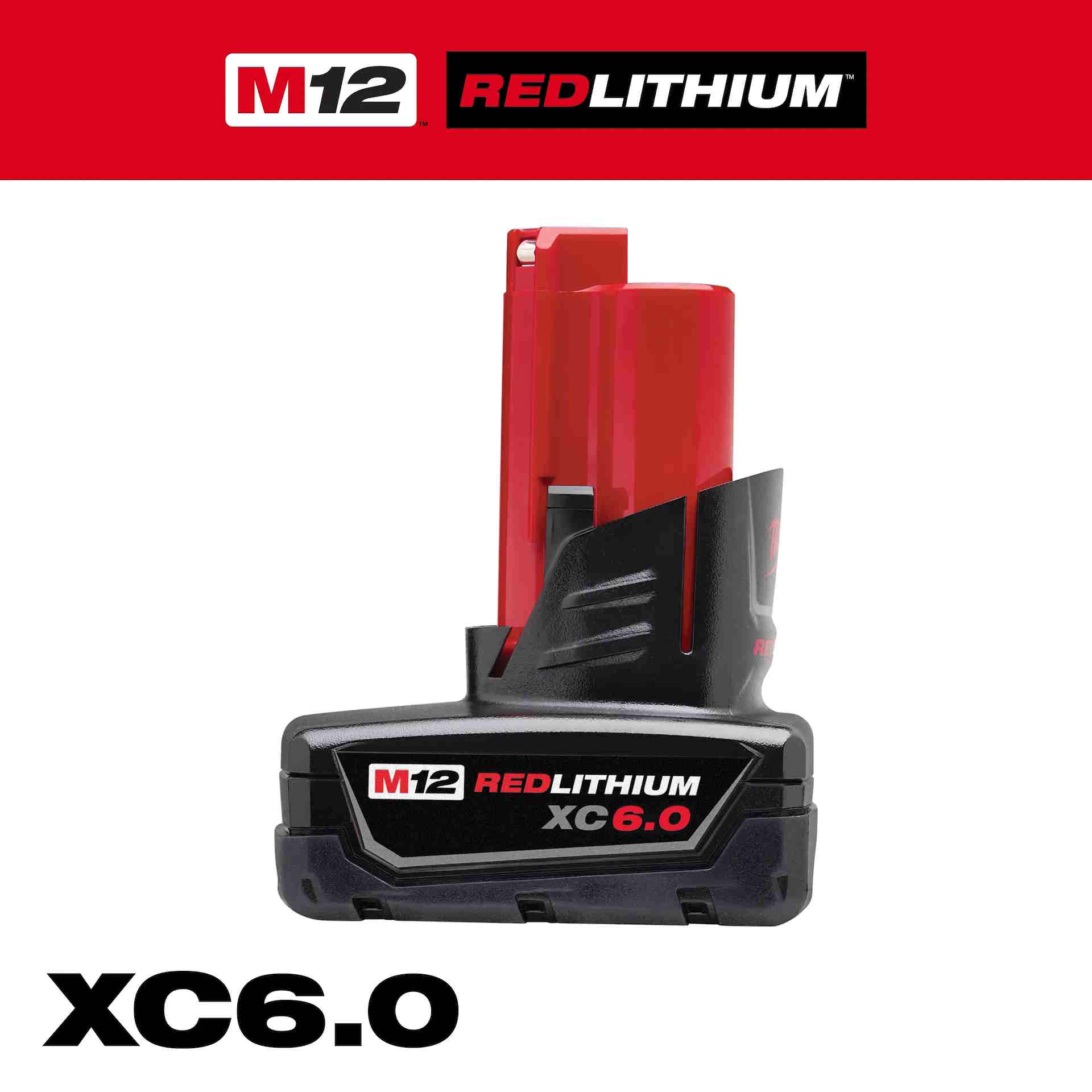 MILWAUKEE 48-11-2460 M12 RedLithium 6.0Ah Battery Pack - Image 2