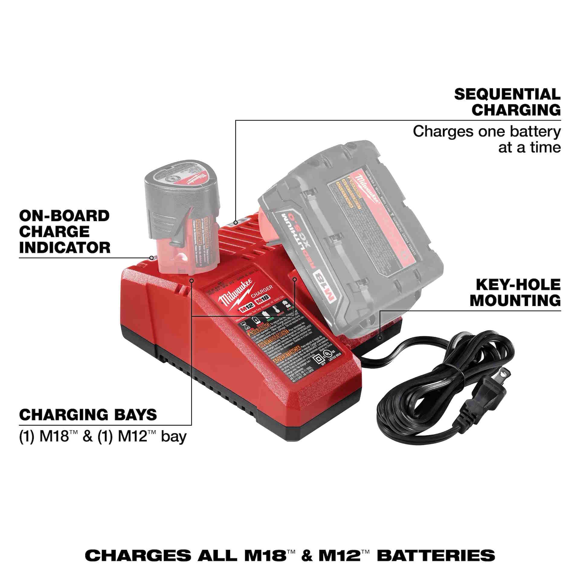 MILWAUKEE 48-59-1812 M18 Battery Charger - Image 4