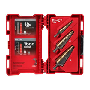 MILWAUKEE 48-89-9291 Cobalt Step Drill Bit Set (#1, #4, #9) 3/8" 3-flat Shank