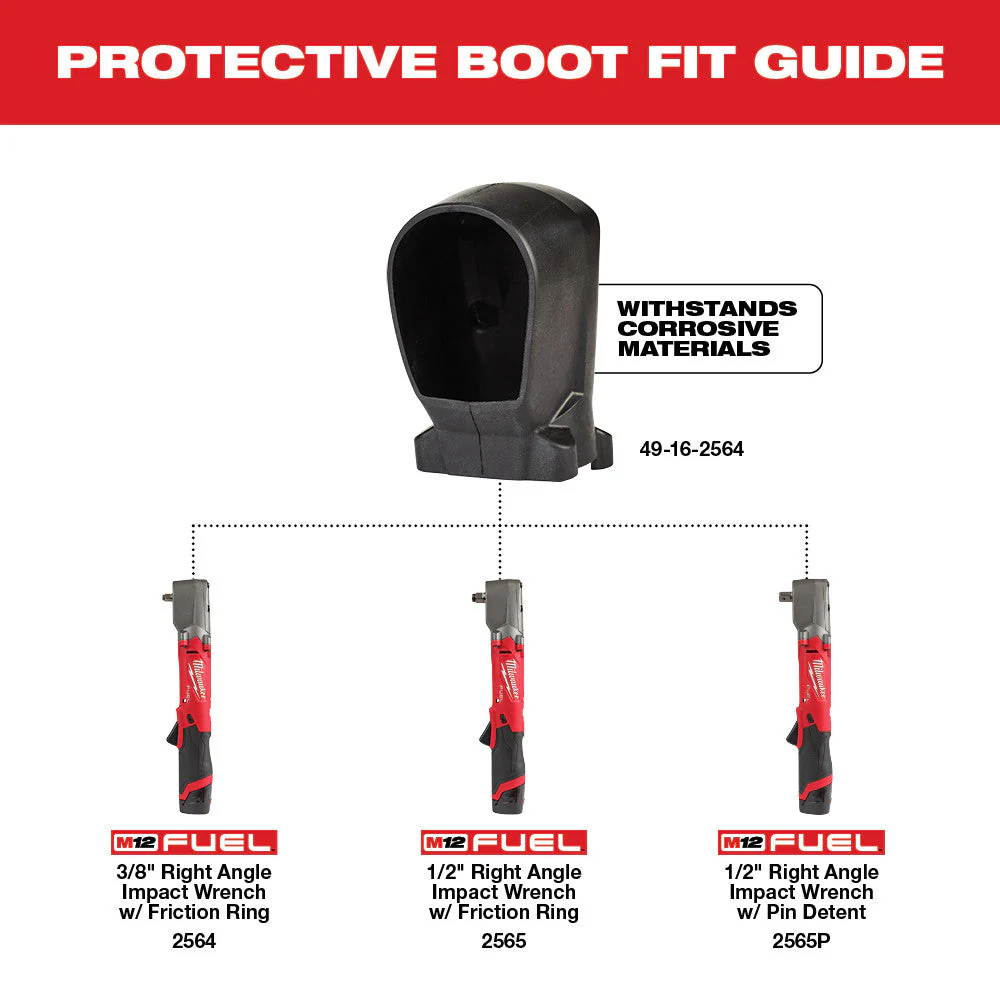 MILWAUKEE 49-16-2564 M12 FUEL™ Right Angle Impact Wrench Protective Boot - Image 3