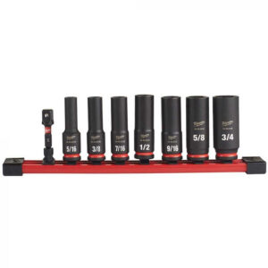 MILWAUKEE 49-66-7024 8PC SW Impact Duty 3/8" Drive SAE Deep 6 Point Socket Set
