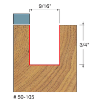 FREUD 50-105 9/16" Top Bearing Flush Trim Bit - Image 2