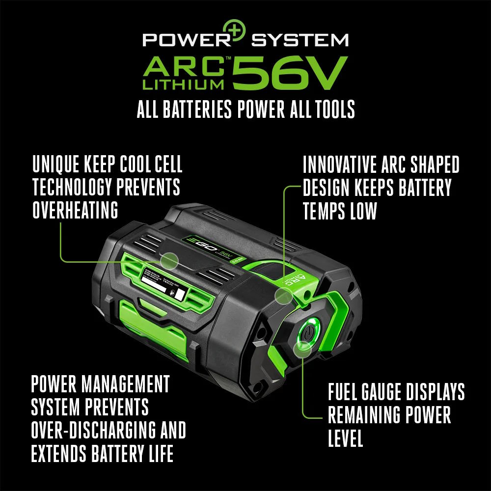 EGO BA2800T 56V Power+ 5.0Ah Hour Battery w/ Fuel Gauge 4.9 lbs - Image 2