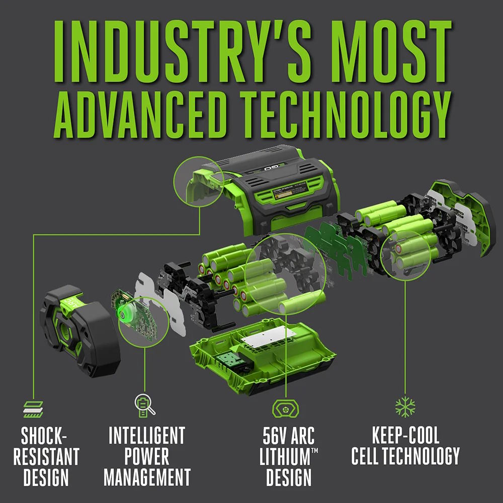 EGO BA2800T 56V Power+ 5.0Ah Hour Battery w/ Fuel Gauge 4.9 lbs - Image 3