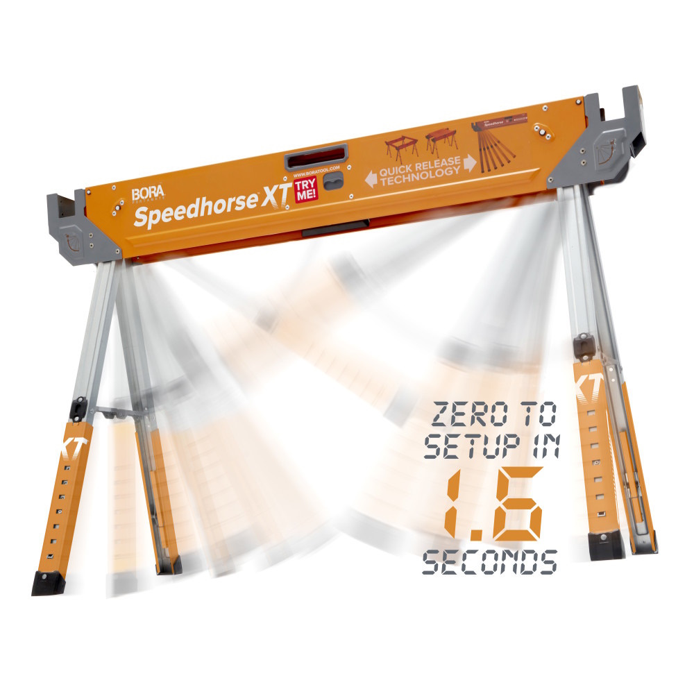 BORA BR-PM-4550 Adjustable Speedhorse XT Folding Sawhorse 1500lb Capacity - Image 7