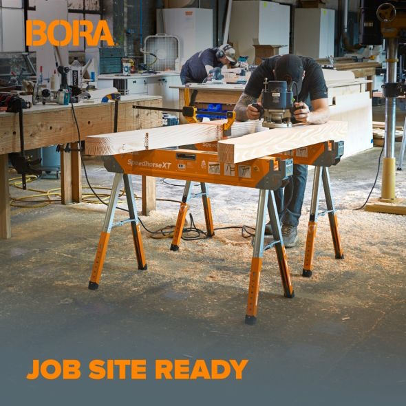 BORA BR-PM-4550 Adjustable Speedhorse XT Folding Sawhorse 1500lb Capacity - Image 10