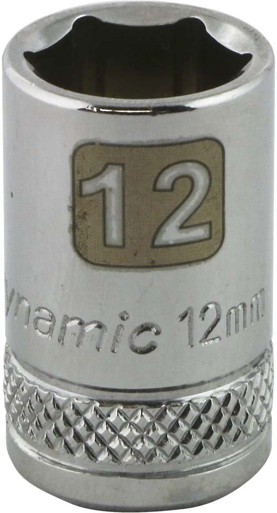 DYNAMIC TOOLS D008012 3/8" Drive 6Pt 12mm Chrome Socket - Image 2