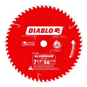 DIABLO D0756NA 7-1/4" x 56T Aluminum Circular Saw Blade