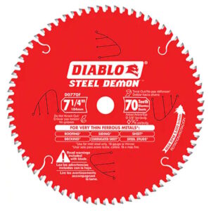 DIABLO D0770FA 7-1/4" x 70T Ultrafine Steel Circular Saw Blade