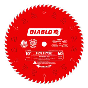 DIABLO D1060X 10" x 60 T Finishing Circular Saw Blade