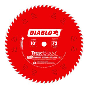 DIABLO D1072CDC 10" x 72T TREX Composite Decking Circular Saw Blade