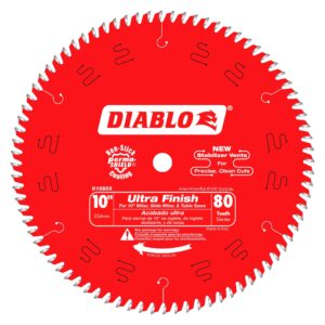 DIABLO D1080X 10" X 80T Fine Finish Circular Saw Blade