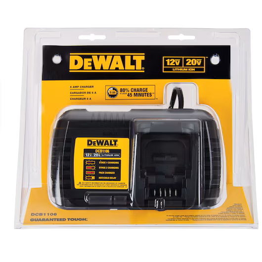 DEWALT DCB1106 12V/20V MAX LI-ION 6 AMP Battery Charger - Image 3