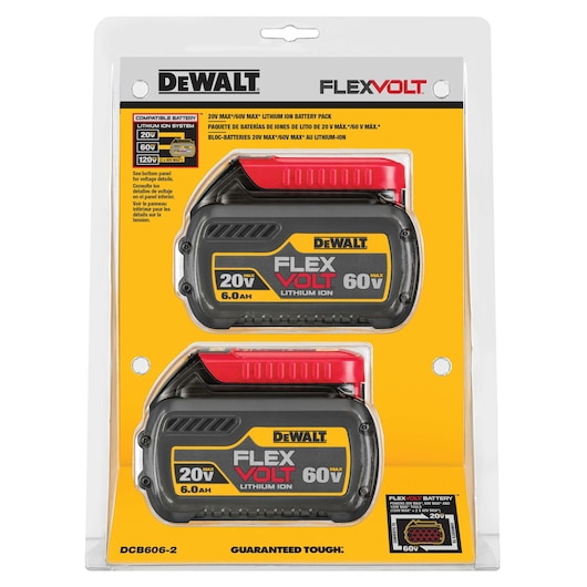 DEWALT DCB606-2 20V/60V MAX 6.0Ah/2.0Ah Flexvolt Battery 2PK - Image 4