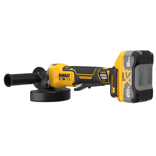 DEWALT 20V XR BL 4-1/2"-5" Angle Grinder 9000 RPM Kit w/ 1-8.0Ah XR Batt & Ch - Image 6