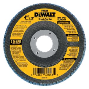 DEWALT DW8306 4-1/2" x 7/8" Z40 Type 29 HP Zirconia /Premium Flap Discs
