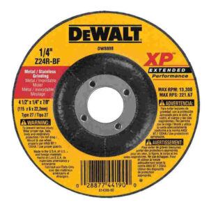DEWALT DW8808 4-1/2" x 1/4" x 7/8" Type 27- HP Prem Alum Oxide Grinding Wheel