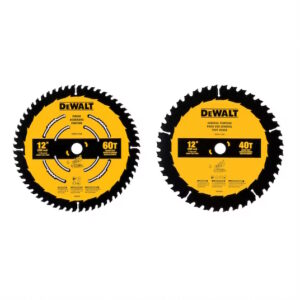 DEWALT DWA112CMB 12" 40T & 60T Mitre Saw Blade