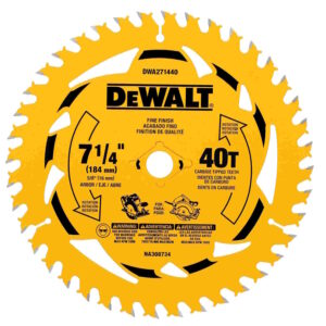 DEWALT DWA271440 7 1/4" 40T Circular Saw Blade 10PK