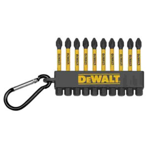 DEWALT DWA2PH2IRCARC Flex Torq PH2 Phillips 2" Carabiner Clip Screw Bits 10PK