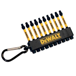 DEWALT DWA2SQ2IRCARC 2" #2SQ 10PK Carabiner Bit Set Flex Torque