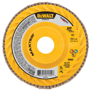 DEWALT DWA8282CTR 4-1/2" x 7/8" SR80 T27 Trimmable Flap Disc - Ceramic
