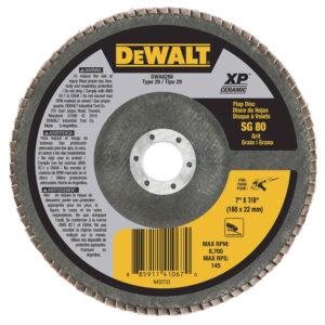 DEWALT DWA8288 7" x 7/8" SG80 Type 29 XP Ceramic/Ultra Premium Flap Disc