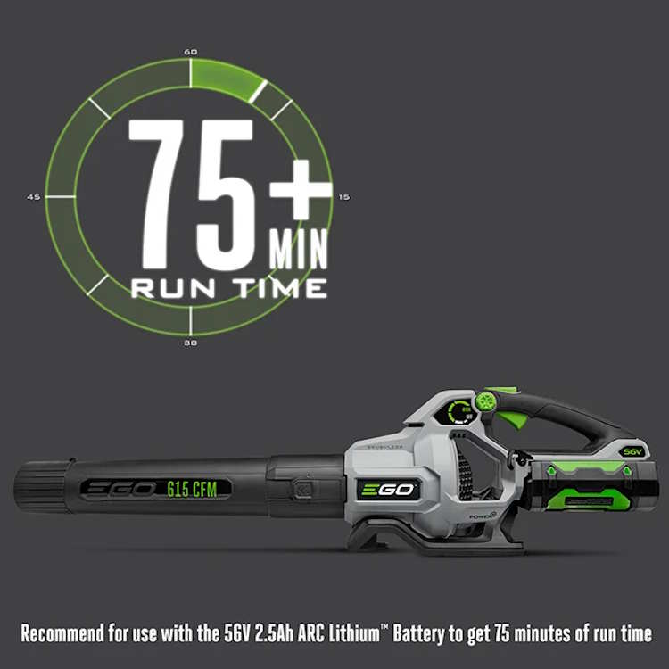 EGO LB6151 56V Power+ 615 CFM Blower 170 MPH Kit w/ 2.5Ah Battery - Image 6