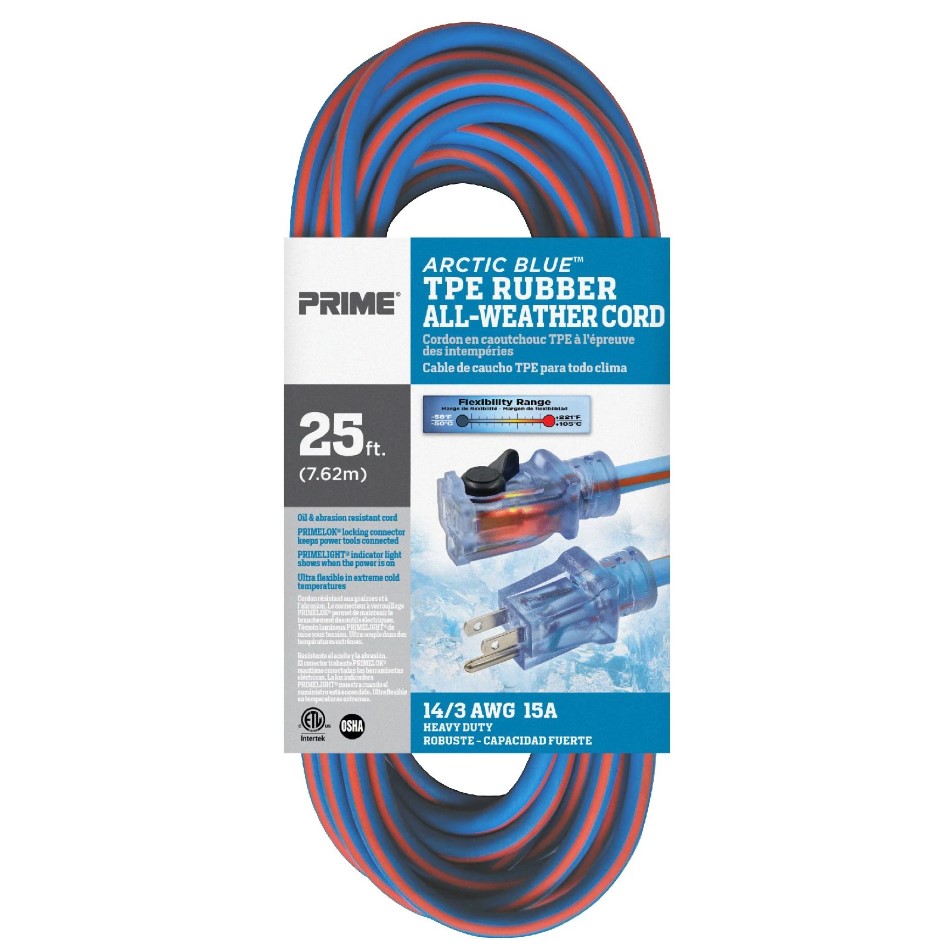 PRIME LT530725 Artic Polar 25 feet Long 14/3 Extension Cord - Image 2