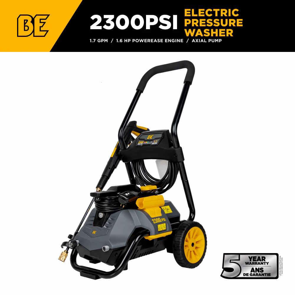 BE POWER P2314EN Pressure Washer ELEC 2300PSI 1.7GPM -2 IN 1 - Image 2