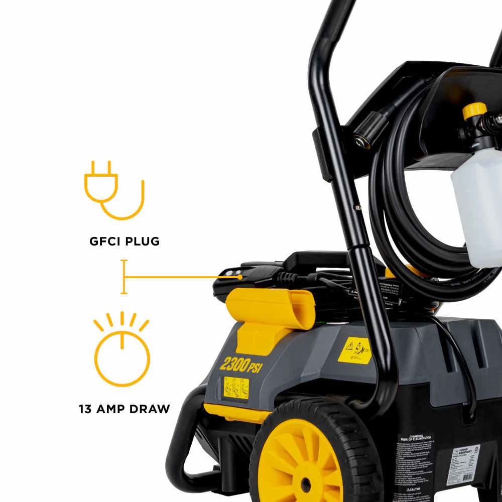 BE POWER P2314EN Pressure Washer ELEC 2300PSI 1.7GPM -2 IN 1 - Image 8