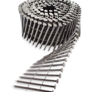 SST S12A250PNB Stainless 2-1/2" Nails, 15° Wire Coil, Ring Shank, .099", 3.6M/bx