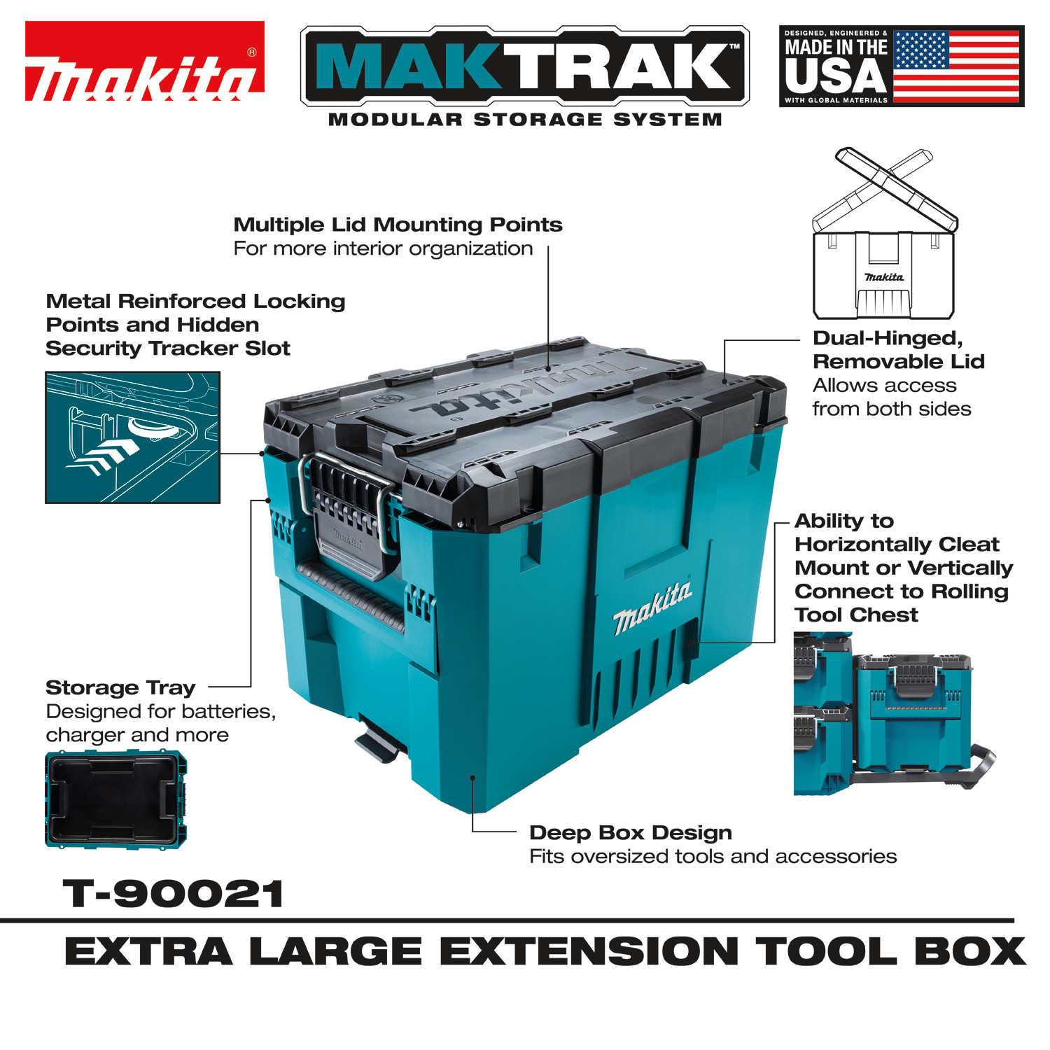 MAKITA T-90021 Maktrak Extra Large Extension Tool Box - Image 3