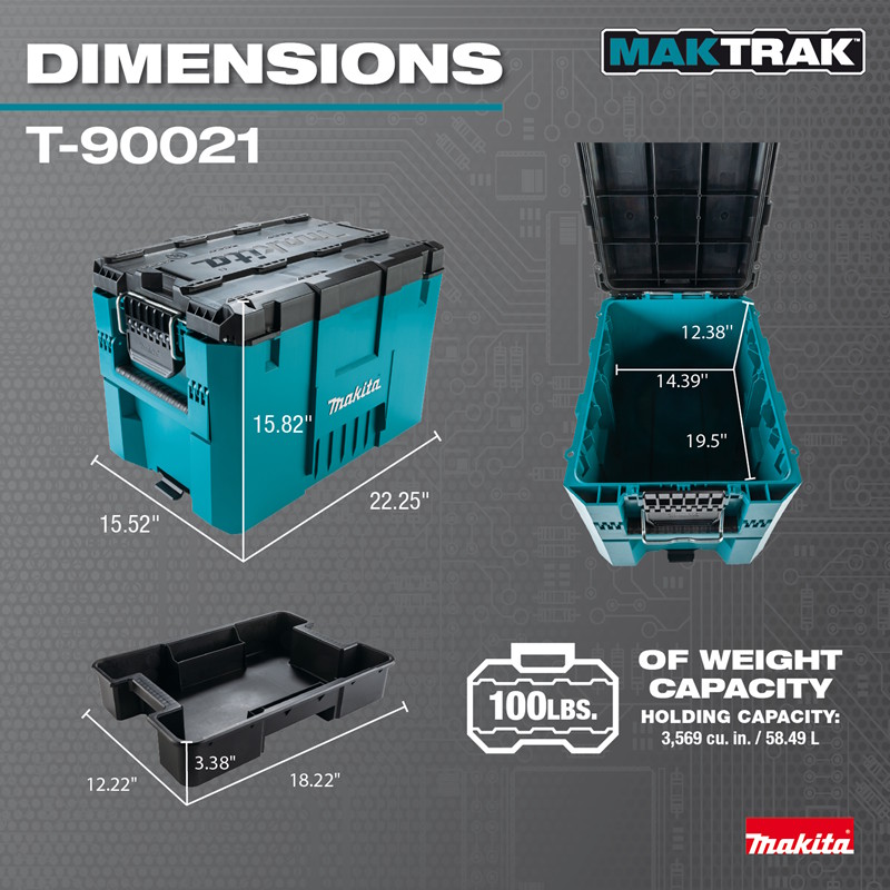 MAKITA T-90021 Maktrak Extra Large Extension Tool Box - Image 5