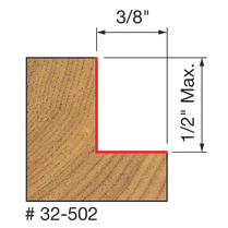 FREUD 32-502 5/16",3/8",7/16",1/2" Depth Rabbeting Bit with Bearings - Image 4