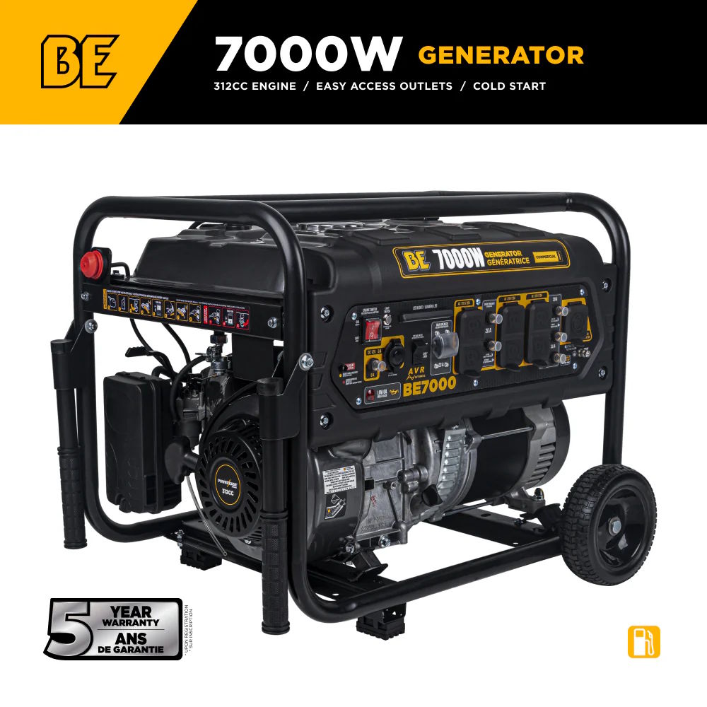 BE Generator BE7000 7000W 312cc Gasoline 120V/240V - Image 2