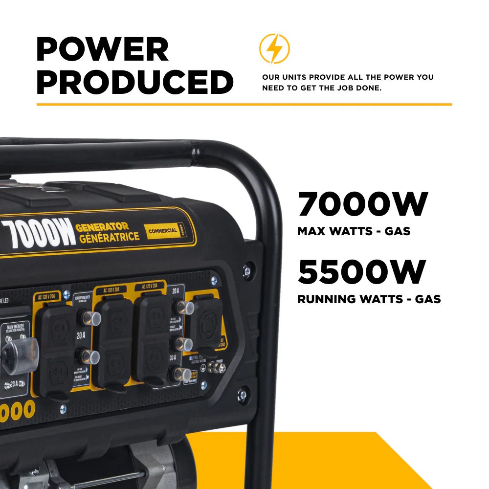 BE Generator BE7000 7000W 312cc Gasoline 120V/240V - Image 3