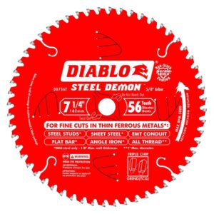 DIABLO D0756F 7-1/4" 56T Thin Metal Cutting Circular Saw Blade