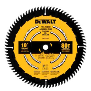 DEWALT DWA11080 10" 80T Fine Finish Saw Blade