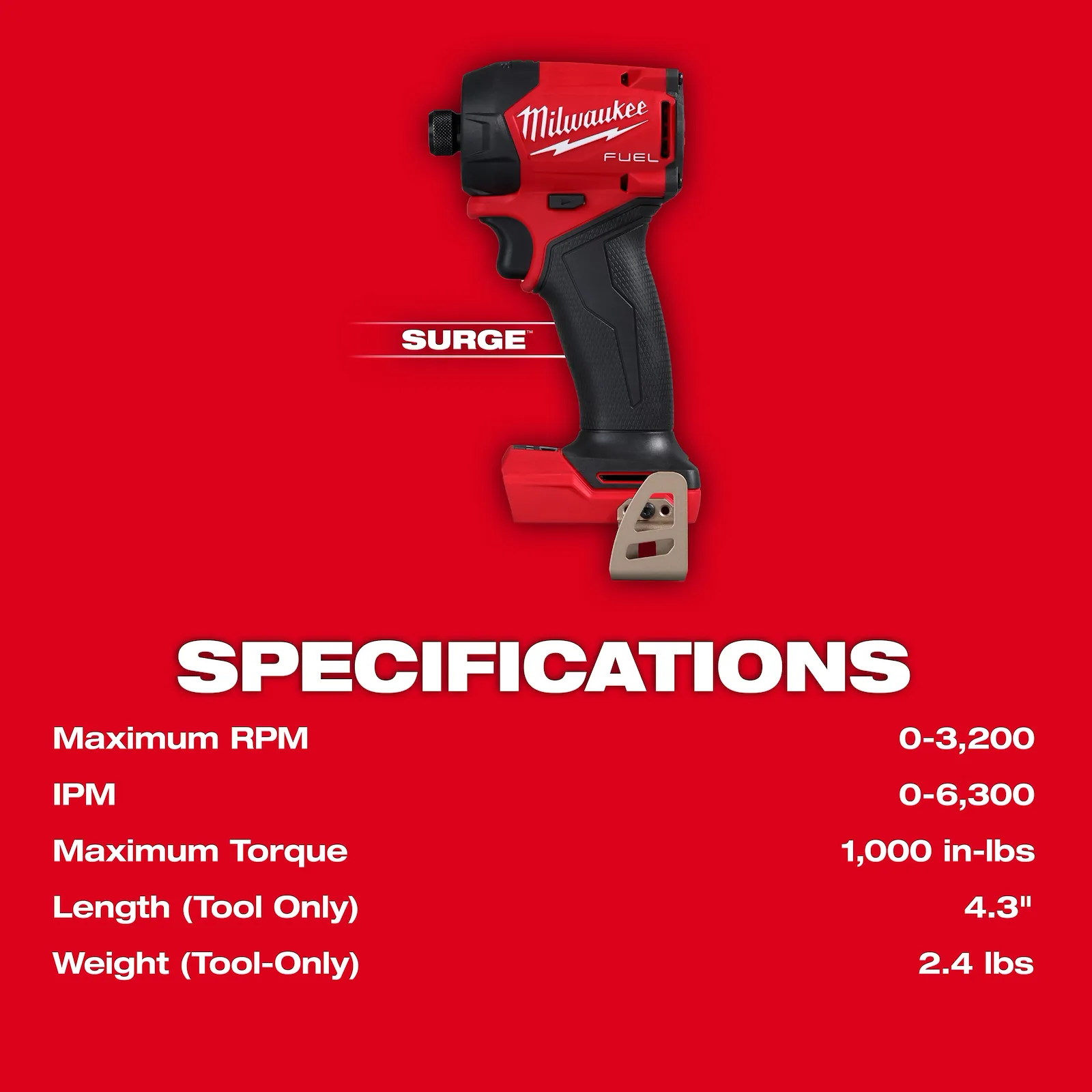 MILWAUKEE 2761-20 M18 FUEL™ SURGE™ 1/4" Hex Hydraulic Driver - Image 10