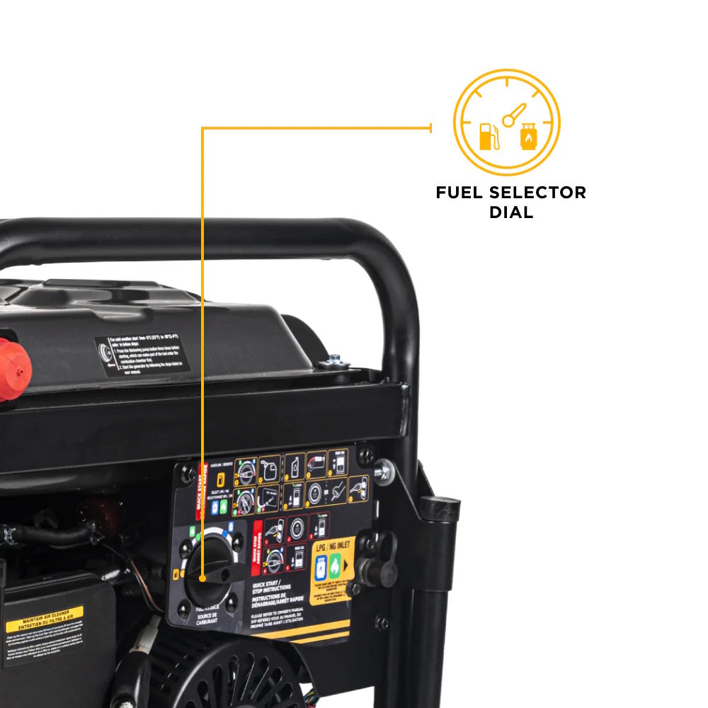 BE12500T Generator 12500W, Electric Start, 458cc Gas/Propane/Natural Gas - Image 11