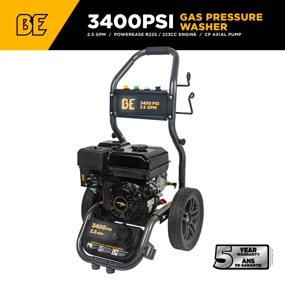 BE BE3475PX 3,400 PSI 2.5 GPM Cold Water Gas Pressure Washer - Image 2