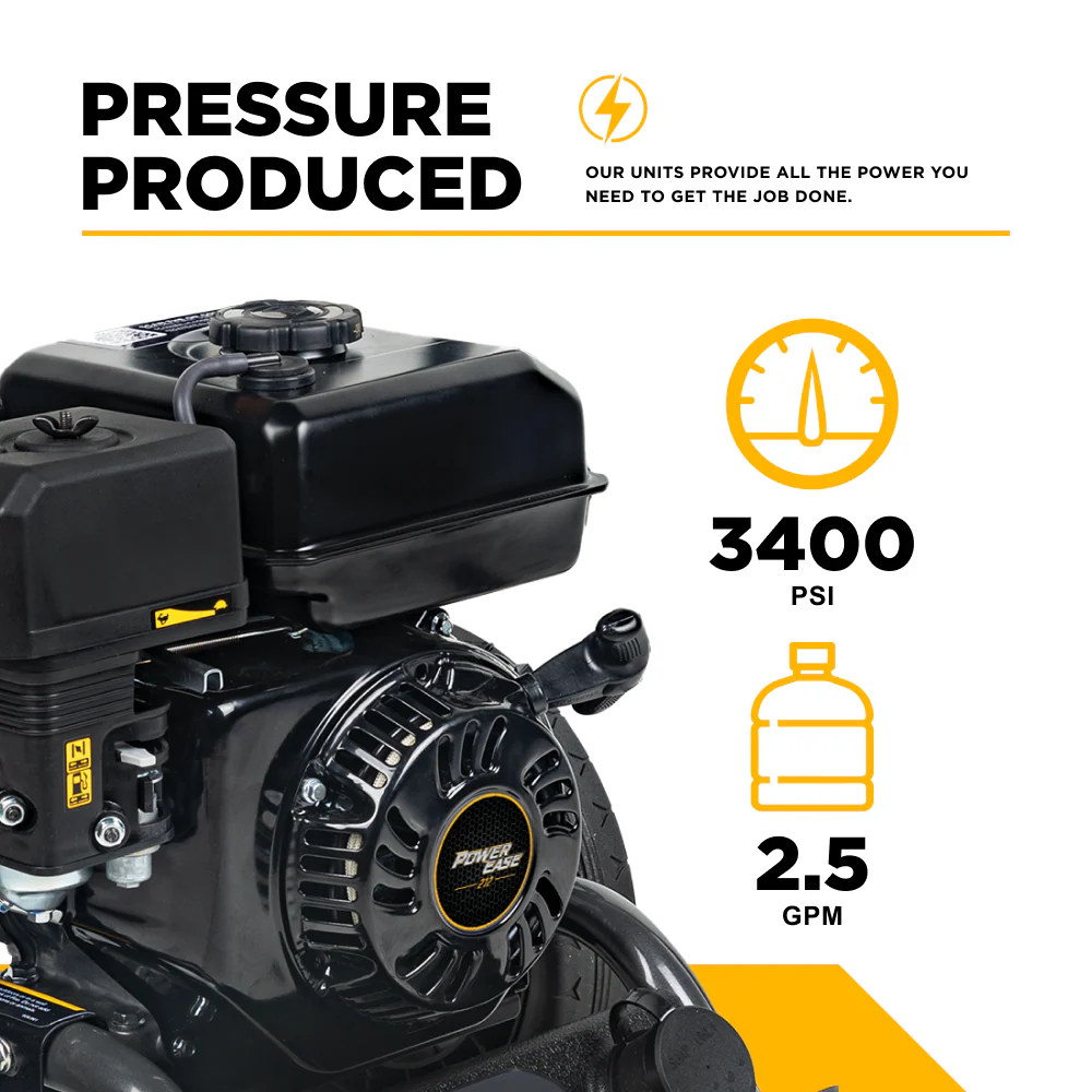 BE BE3475PX 3,400 PSI 2.5 GPM Cold Water Gas Pressure Washer - Image 4