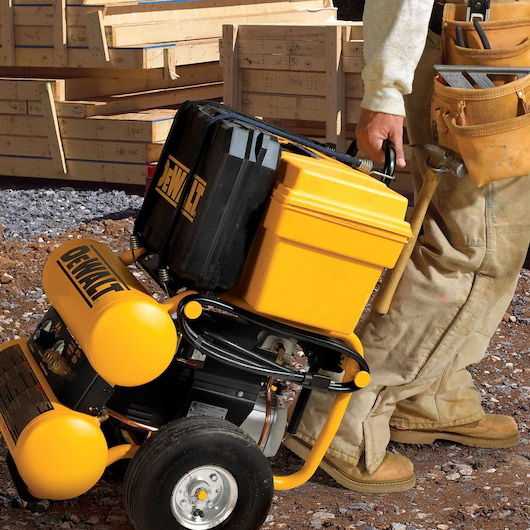 DEWALT D55154 1.1HP 4 Gallon Electric Wheeled Dolly-Style Air Compressor - Image 5