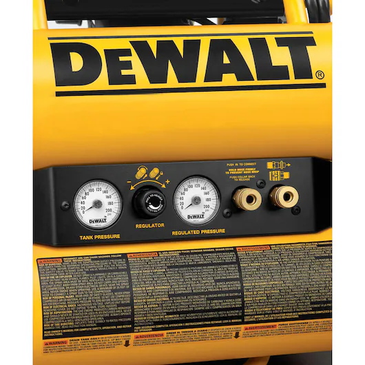 DEWALT D55154 1.1HP 4 Gallon Electric Wheeled Dolly-Style Air Compressor - Image 10