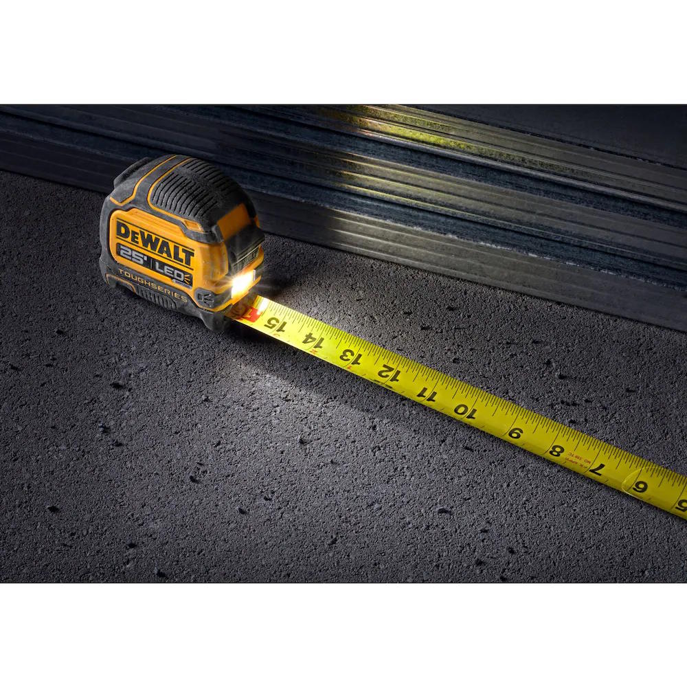 DEWALT DWHT35625S ToughSeries 25' Lighted Tape Measure - Image 5